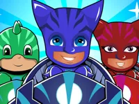 image bg Pj masks kids Car Racing 3d